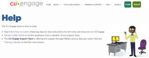 View of the new Help web page