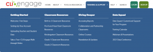 Changes to the Training and Support navigation tab