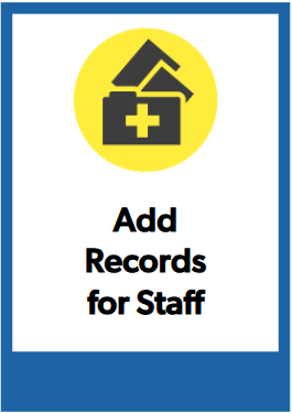 button showing add records for staff
